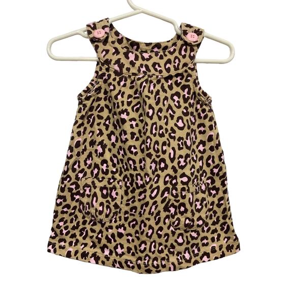 Carter’s Baby Girl Leopard Jumper Dress 9 Months - Picture 1 of 12